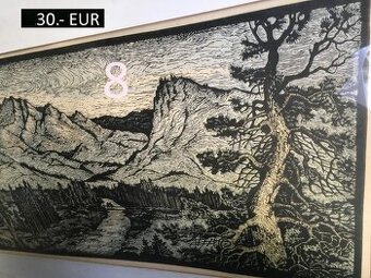 Obrazy pekné olejomaľby na plátne 9 kusov