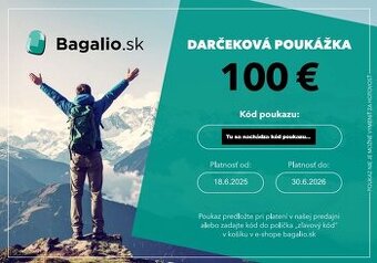 100€ poukaz do Bagalio sk batohy, tašky, ruksaky, kabelky
