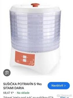 Susicka ovocia a zeleniny, húb atd ETA Daria