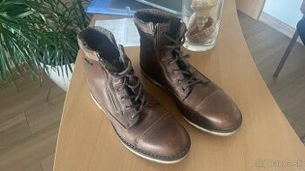 Panske teple zimne kozenne cizmy vel. 44/45 - ako nove