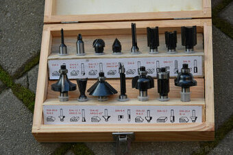 Sada fréz na drevo – 12 ks v drevenom kufríku - 1