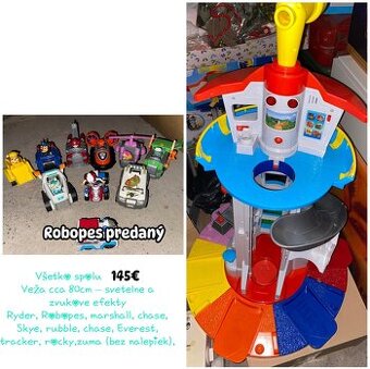 Paw patrol Tlapkova patrola Labkova hliadka veža a autíčka