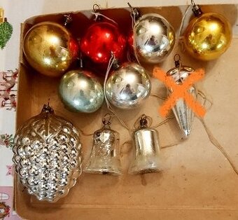 retro vianočné ozdoby