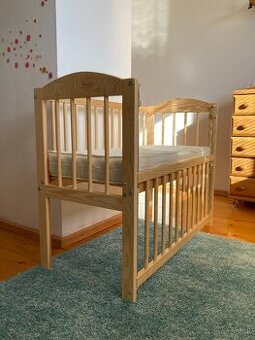 Detská postieľka k posteli - 90 x 41 cm + matrac