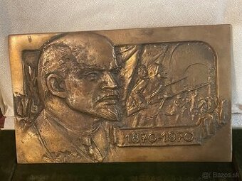 veľká bronzova plaketa Lenin