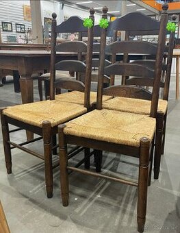 RB15. stolicka, drevo, vyplet, 4 ks, cena za kus 15 eur,