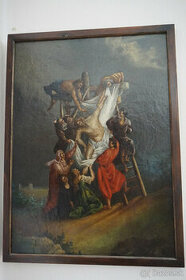 Barokovy obraz 'skladanie z kriza', 18.stor - 1