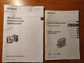 Darujem manual k SONY handycam mini DV