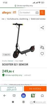 Elektrická kolobežka Sencor Scooter S21