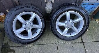 Disky originál Audi R16 5x112 + letné pneu