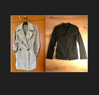 ZARA - semišový trenčkot + čierne sako ZARA