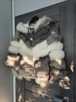 Luxusny kozuch z pravej kozusiny a koze