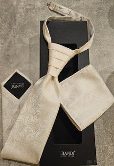 Svadobná kravata a vreckovka - 1