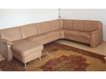 Moderní kožená sedací souprava ve tvaru "U", 3437