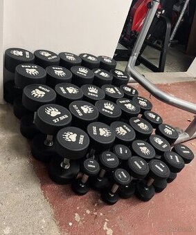 jednoruční činky 1kg - 40kg - Pogumovaný - Sada