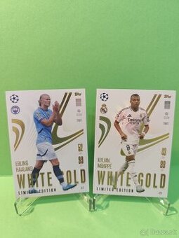 Topps match Attax extra 2024/25 white gold Mbappé/Haaland