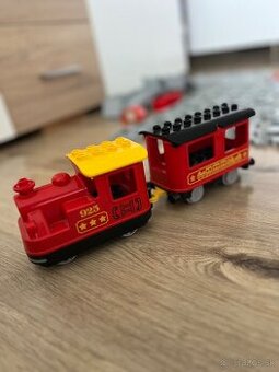 Lego duplo parný vláčik + kolajnice a mosty