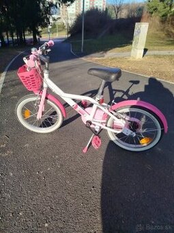 Predám dievčenský detský bicykel veľkosť 16" značky Btwin