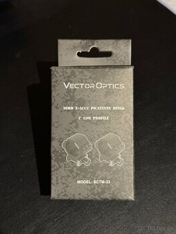Krúžky - montáž Vector Optics X-Accu / 30mm, 1” nízke