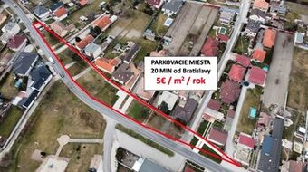 PRENÁJOM 2100 m2 pozemok pri BA (PARKOVANIE/REKLAMNÁ PLOCHA)