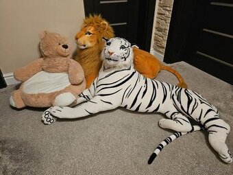 Nadrozmerne plysove hracky Lev a Tiger a plysova sedacka
