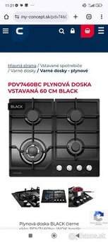 Nový plynový sporák Concept