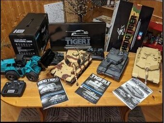 modelárstvo 3 tanky Tamiya + nakladač Amewi, použité