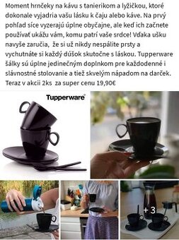 Tupperware hrnčeky na kávu, nové