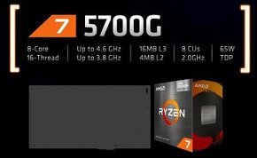 AMD Ryzen 7 5700G,8/16,4.6Ghz,AM4, Záruka 12/2026