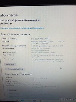 Predám stolny PC + monitor, klávesnica a myš