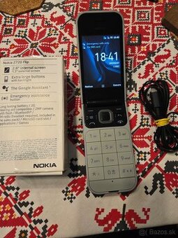 Nokia 2720 flip duos vyklapací tlačitkový mobil plne funkčný