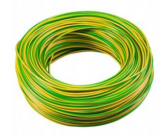 Ohybný žltozelený kábel 1x6 mm2 H07V-K 200m