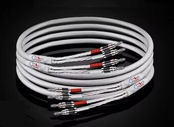 Reproduktove kable, 2x2m, postriebrena OCC med