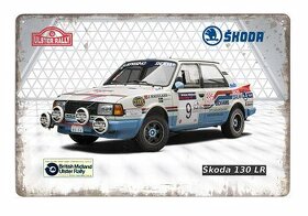plechová cedule - automobil Škoda 130 LR - Ulster Rally 1987 - 1