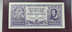 Bankovky Maďarsko 10 miliónov B Pengo vzácna UNC