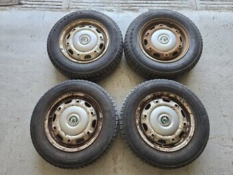 Plechové disky 5x100 + celoročne pneu 155/80r13