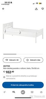 Predám detskú postel ikea