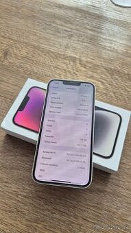 Apple Iphone 14 128gb, biely 84% batéria