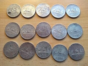 500 Talianských Lír Ag 1958, 1960 a 1961