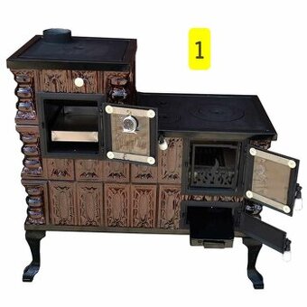 Kachľový sporák .Pec na tuhe palivo. Krb .Brikety