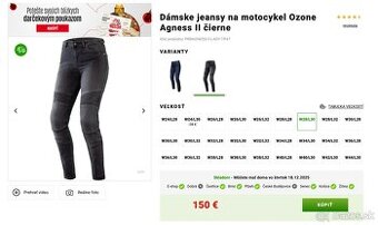 Dámske Jeansy na motorku