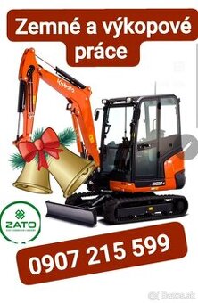 zemne a vykopove prace mini bagrom