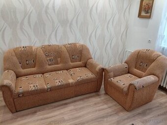 Rozkladací gauč + kreslo - TOP stav