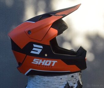 Prilba mx shot enduro motocross matná oranžová
