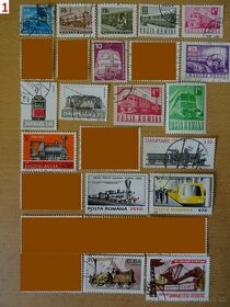 Nádherné poštové známky VLAKY
