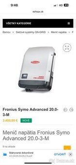 Fronius Symo Advanced 20.0-3-M – nový