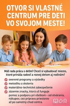 Hľadáme partnerku na otvorenie nového centra v tvojom meste