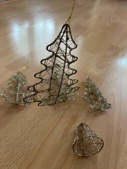 5 kovových vianočných ozdôb