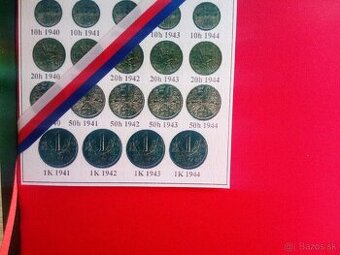 Predám sadu mincí  Protektorát Čechy a Morava