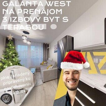 3 izbový terasový byt na prenájom Galanta West - 1